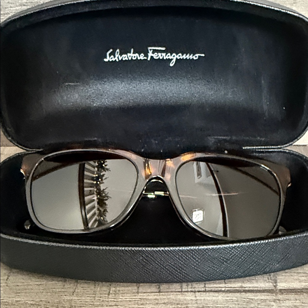 Salvatore Ferragamo Tortoise Shell Sunglasses